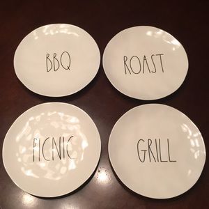Rae Dunn SALAD Plates, set of 4